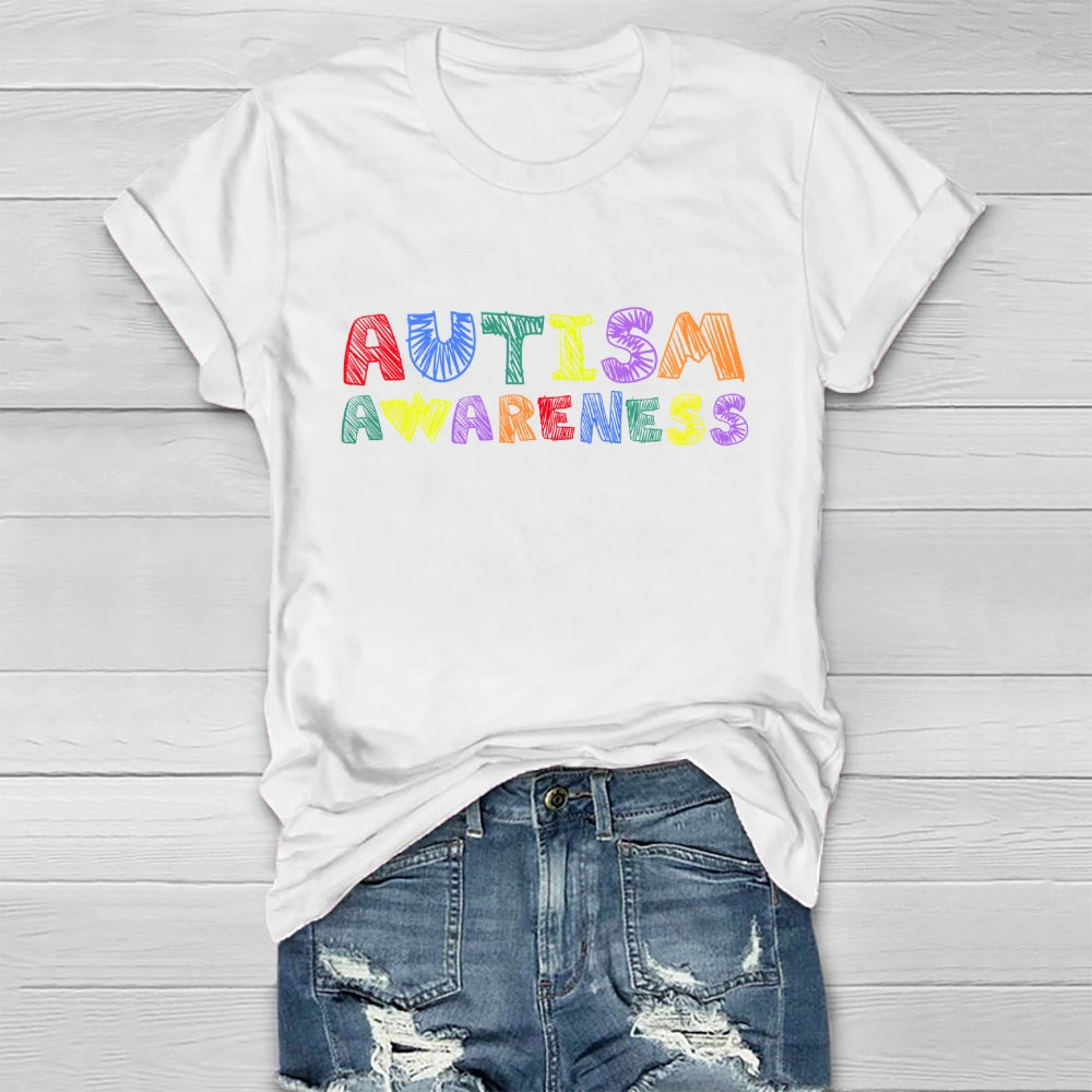 Autism Awareness Letters Healthwear T-shirt