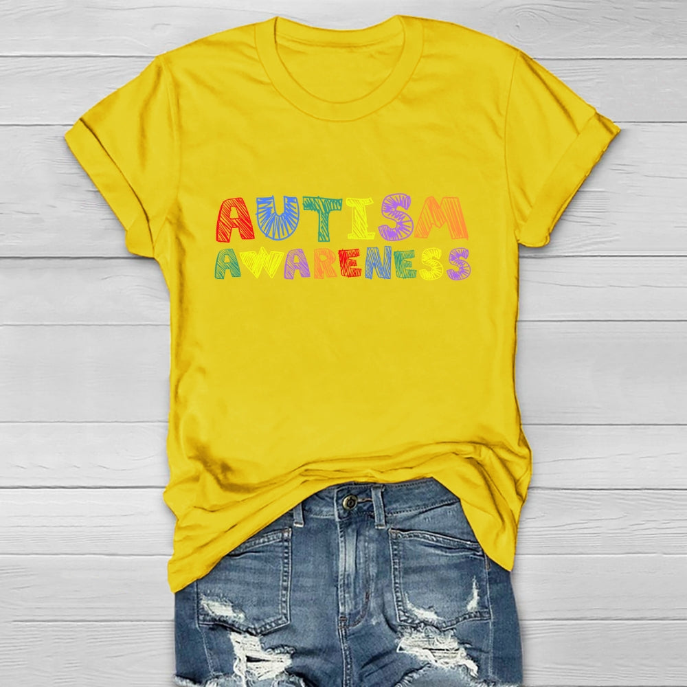 Autism Awareness Letters Healthwear T-shirt