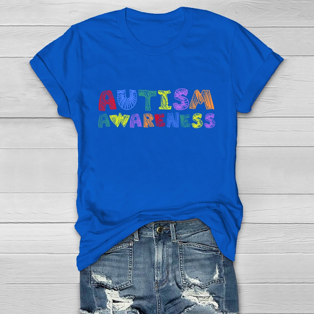Autism Awareness Letters Healthwear T-shirt