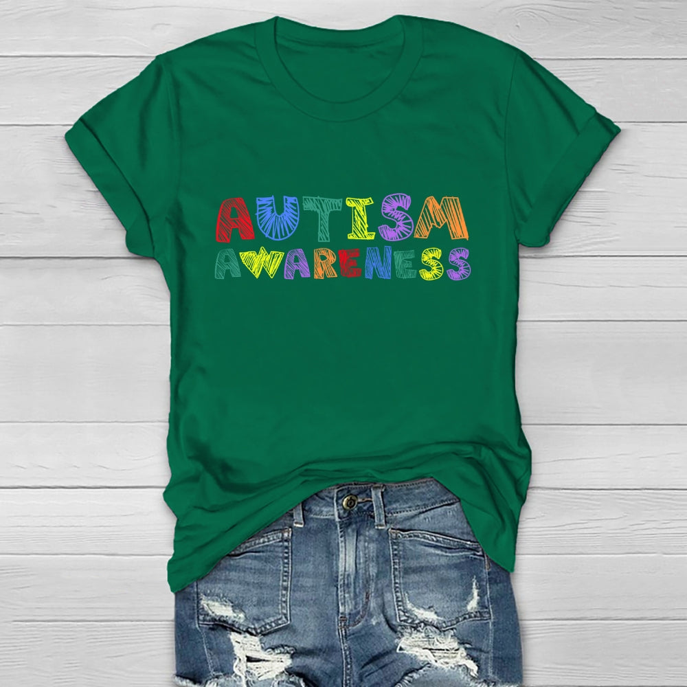 Autism Awareness Letters Healthwear T-shirt