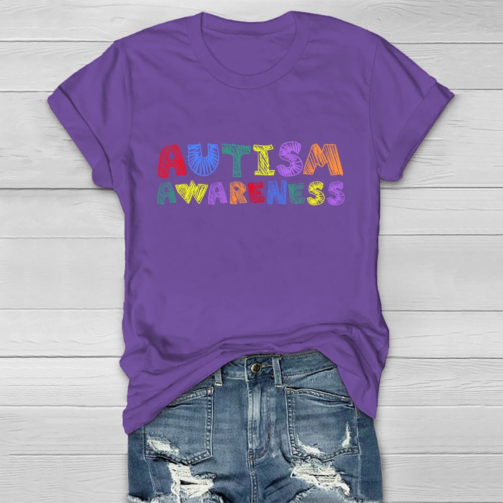 Autism Awareness Letters Healthwear T-shirt