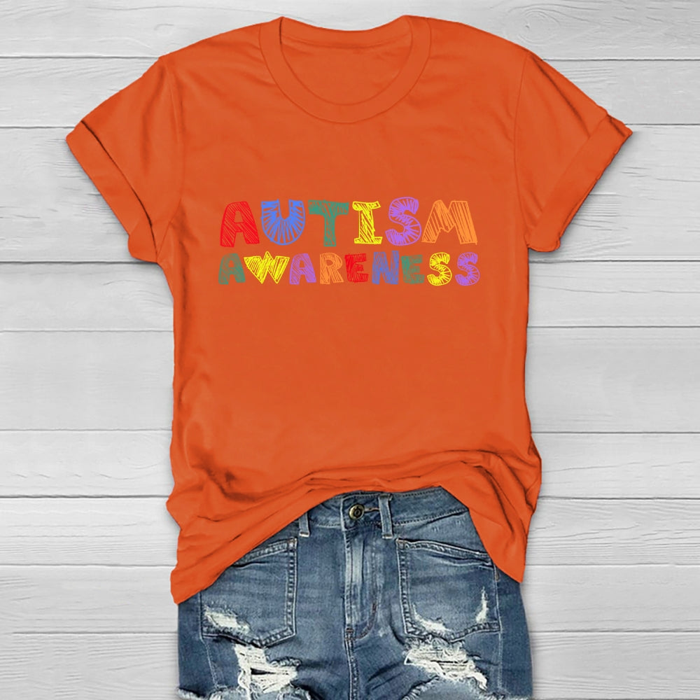 Autism Awareness Letters Healthwear T-shirt