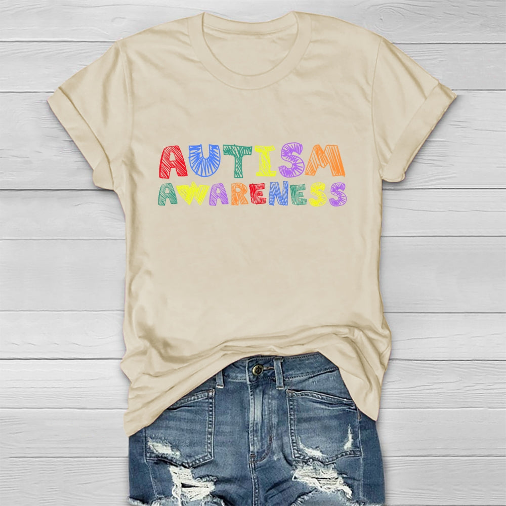 Autism Awareness Letters Healthwear T-shirt