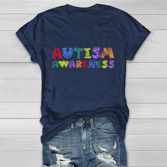 Autism Awareness Letters Healthwear T-shirt