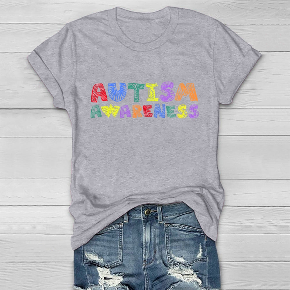 Autism Awareness Letters Healthwear T-shirt