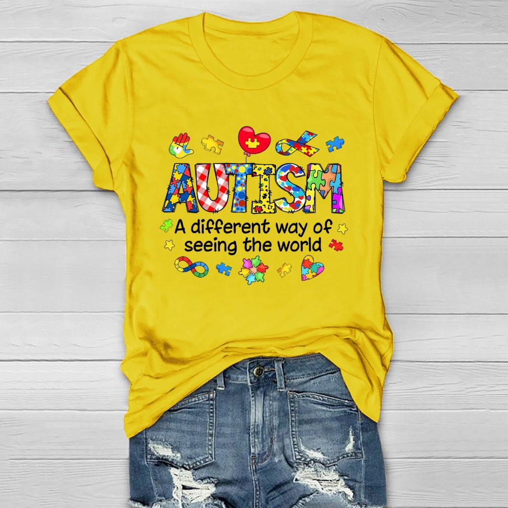 Autism A Different Way Of Seeing The World Healthwear T-shirt