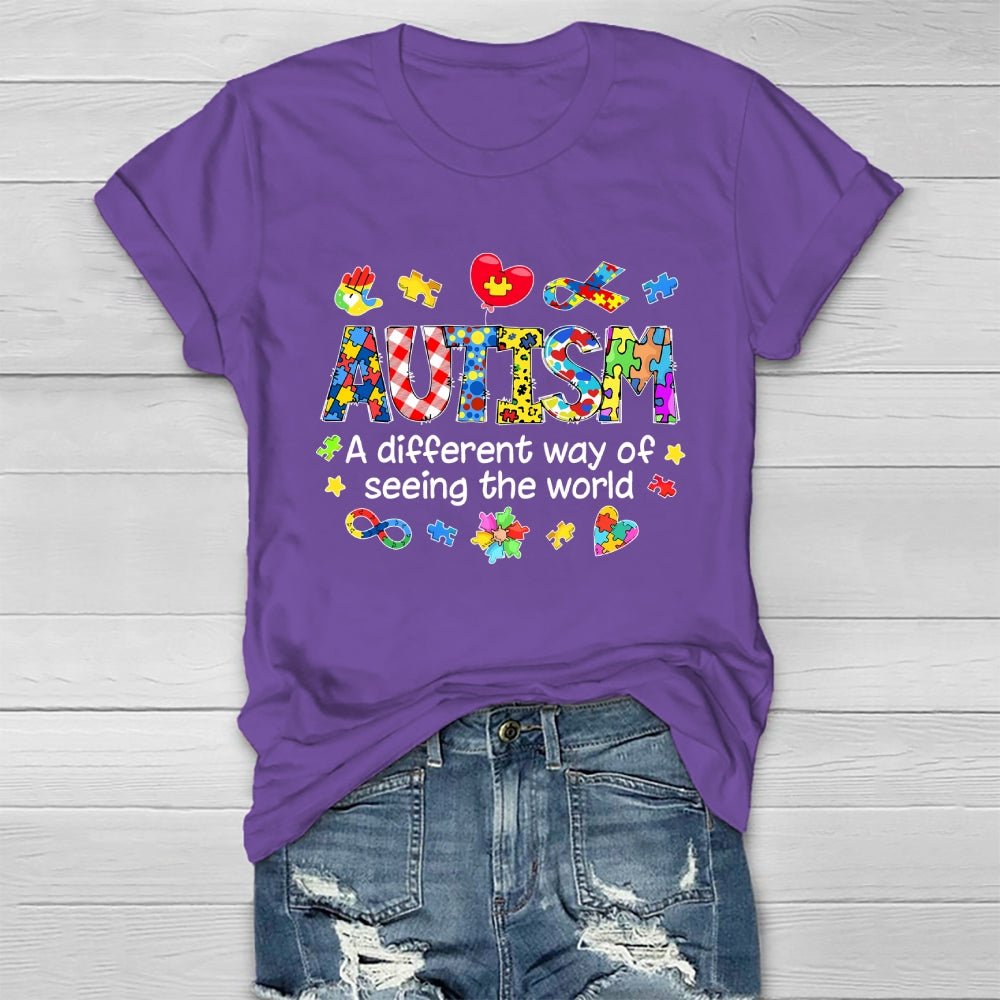 Autism A Different Way Of Seeing The World Healthwear T-shirt