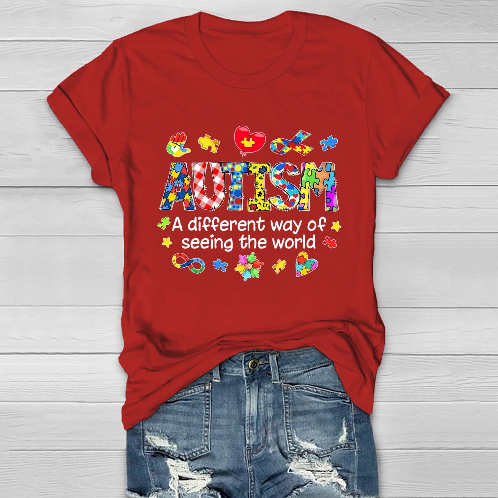 Autism A Different Way Of Seeing The World Healthwear T-shirt
