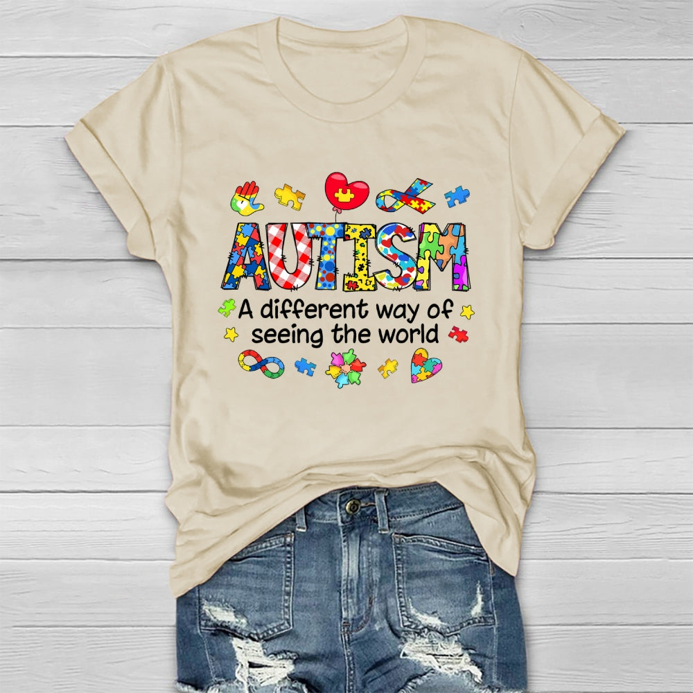 Autism A Different Way Of Seeing The World Healthwear T-shirt