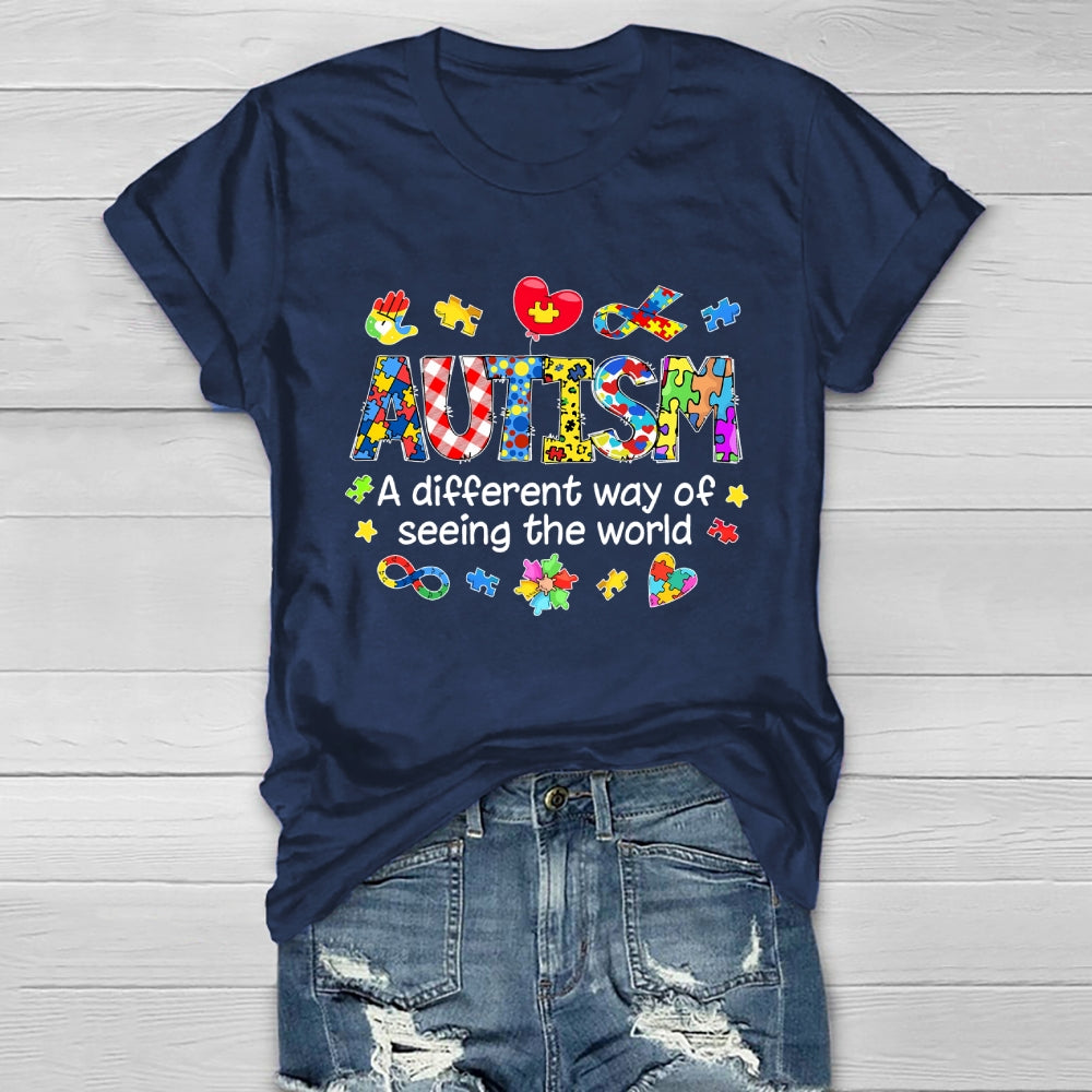 Autism A Different Way Of Seeing The World Healthwear T-shirt