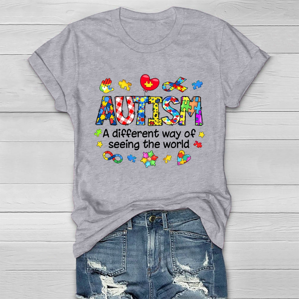 Autism A Different Way Of Seeing The World Healthwear T-shirt