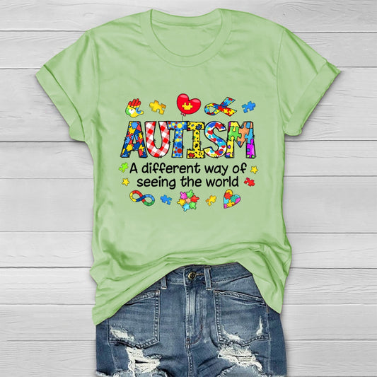 Autism A Different Way Of Seeing The World Healthwear T-shirt