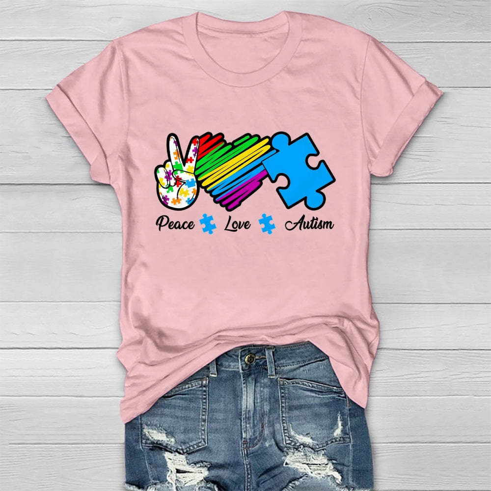 Peace Love Autism Healthwear T-shirt
