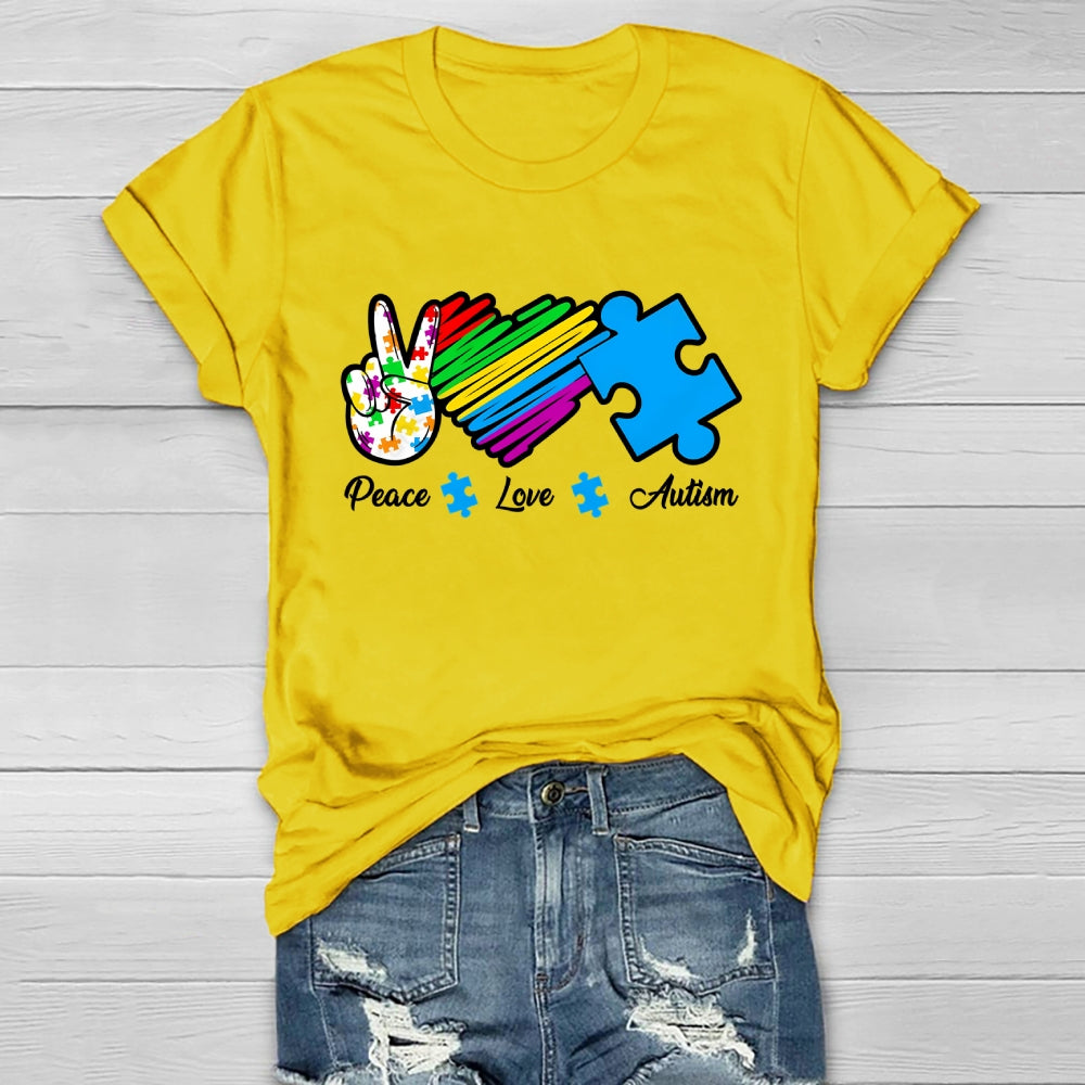 Peace Love Autism Healthwear T-shirt