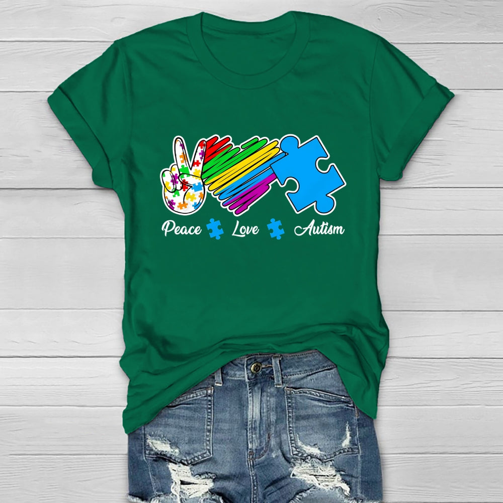 Peace Love Autism Healthwear T-shirt