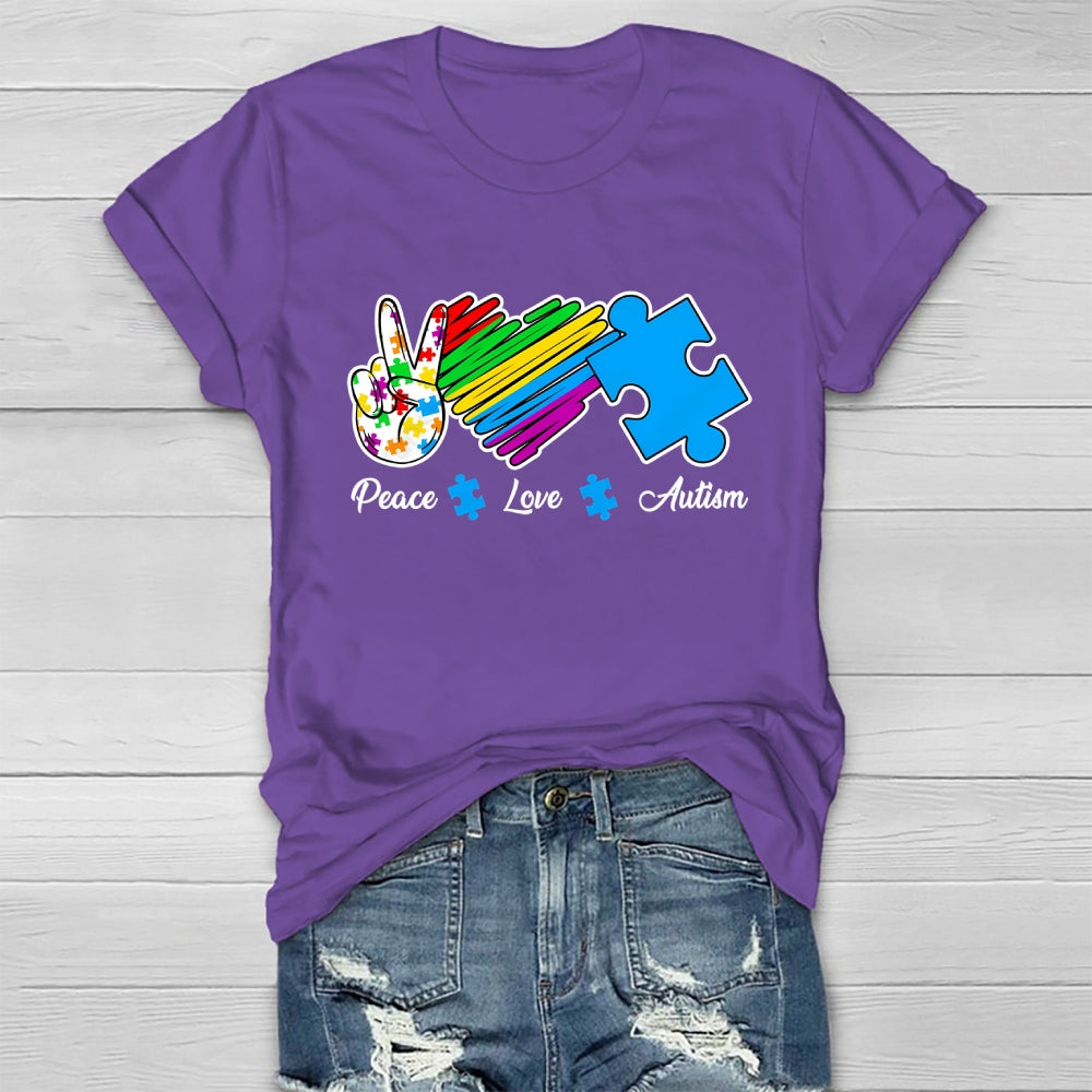 Peace Love Autism Healthwear T-shirt