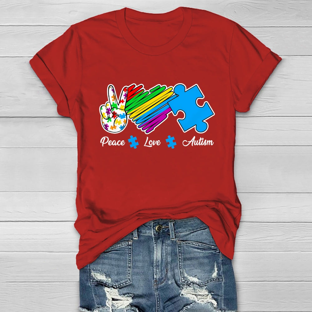 Peace Love Autism Healthwear T-shirt