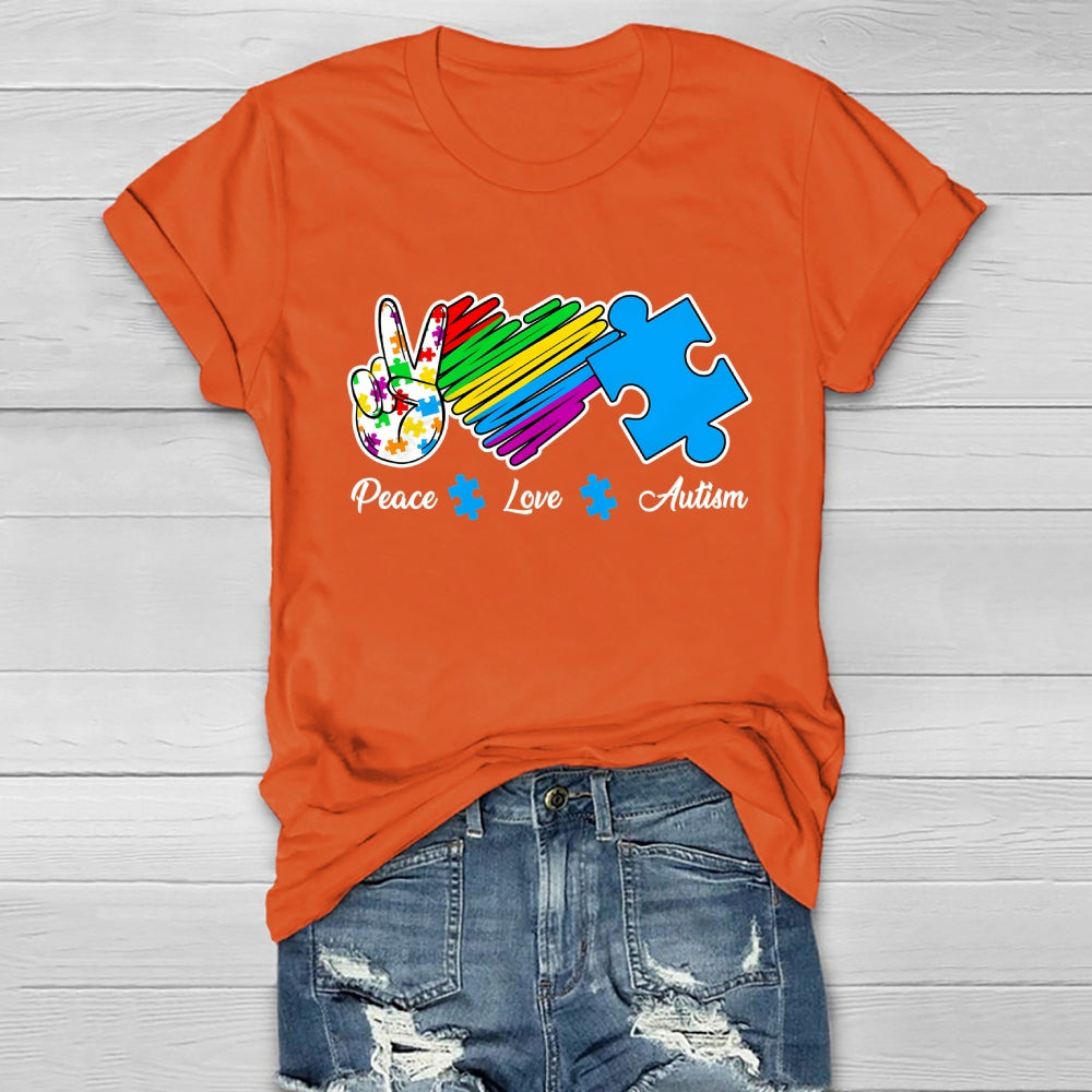 Peace Love Autism Healthwear T-shirt