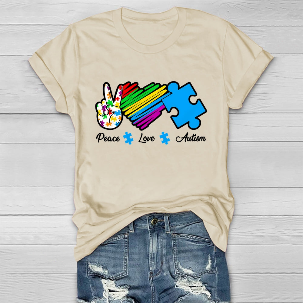 Peace Love Autism Healthwear T-shirt