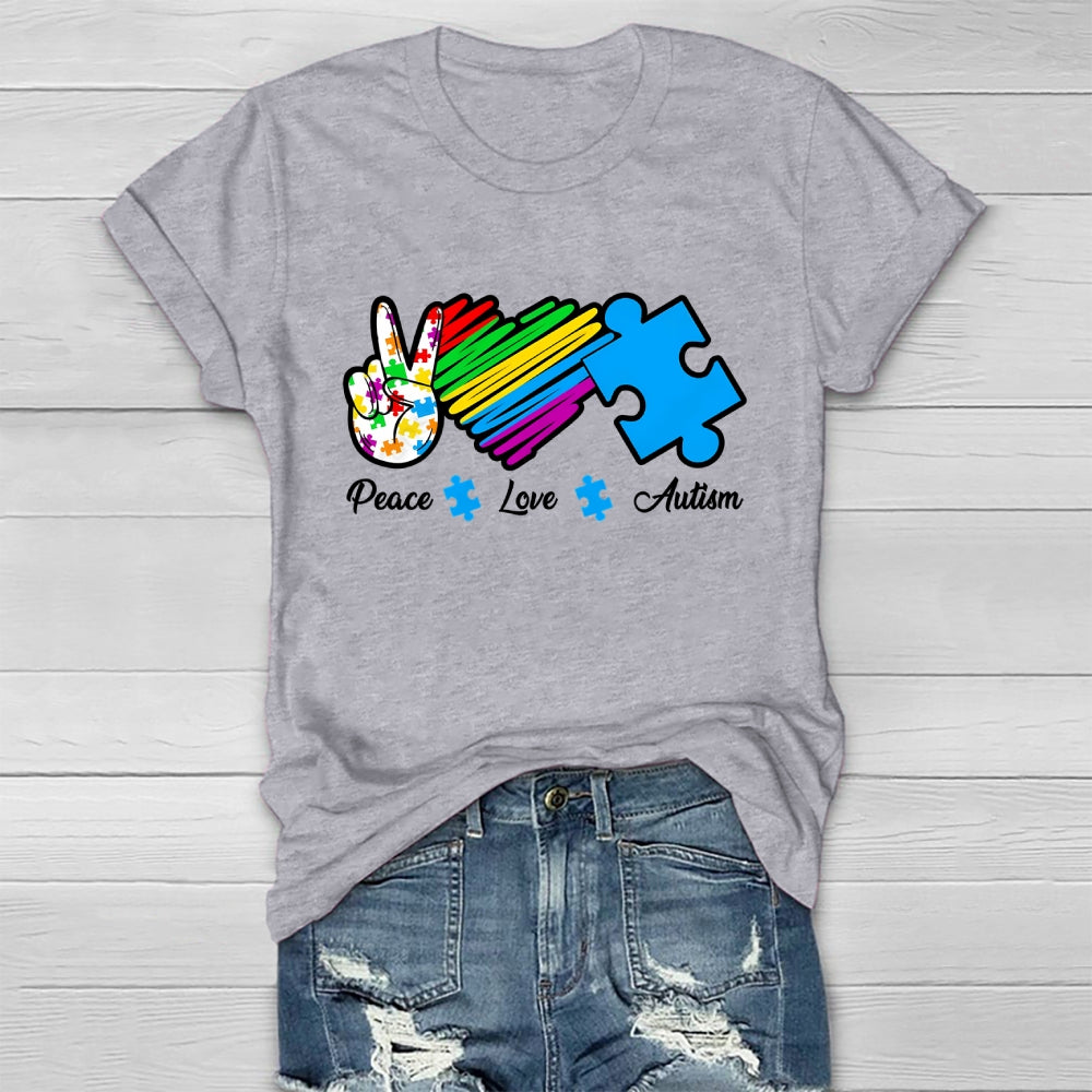 Peace Love Autism Healthwear T-shirt