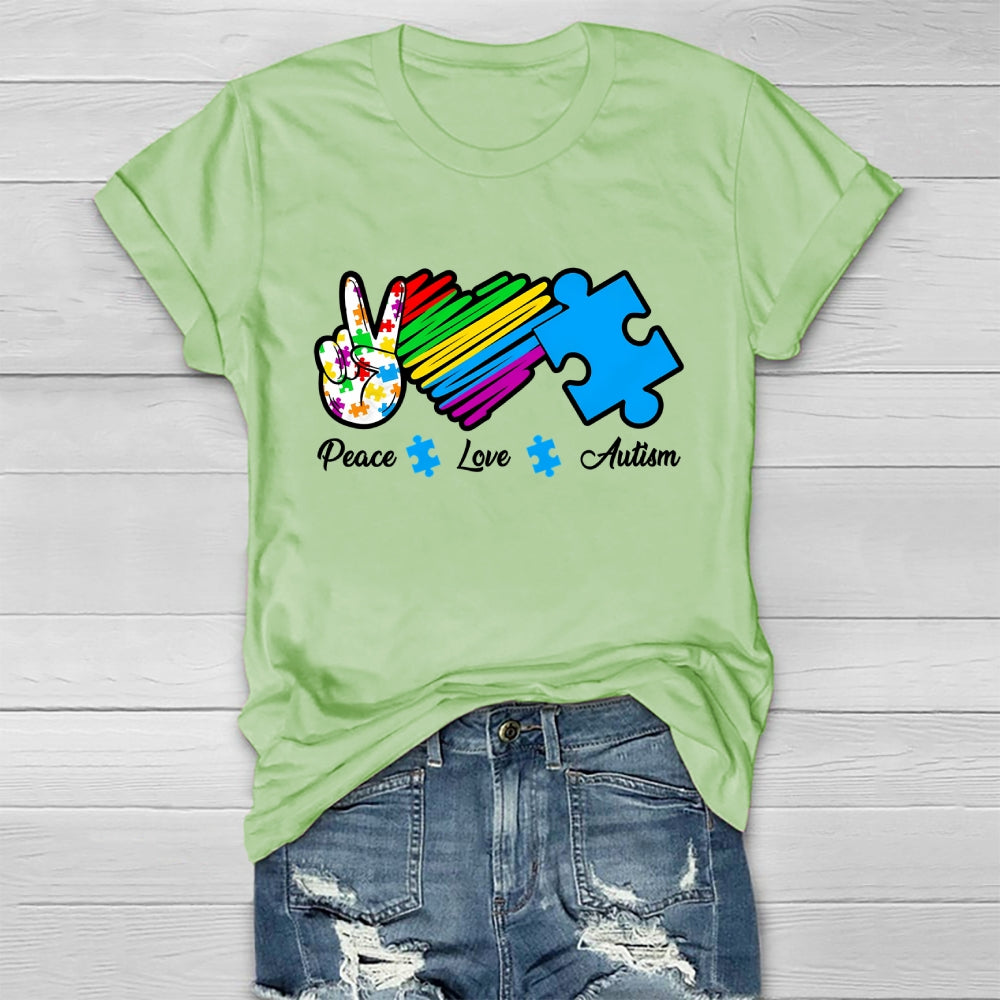 Peace Love Autism Healthwear T-shirt
