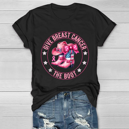 Give Breast Cancer The Boot Healthwear T-shirt