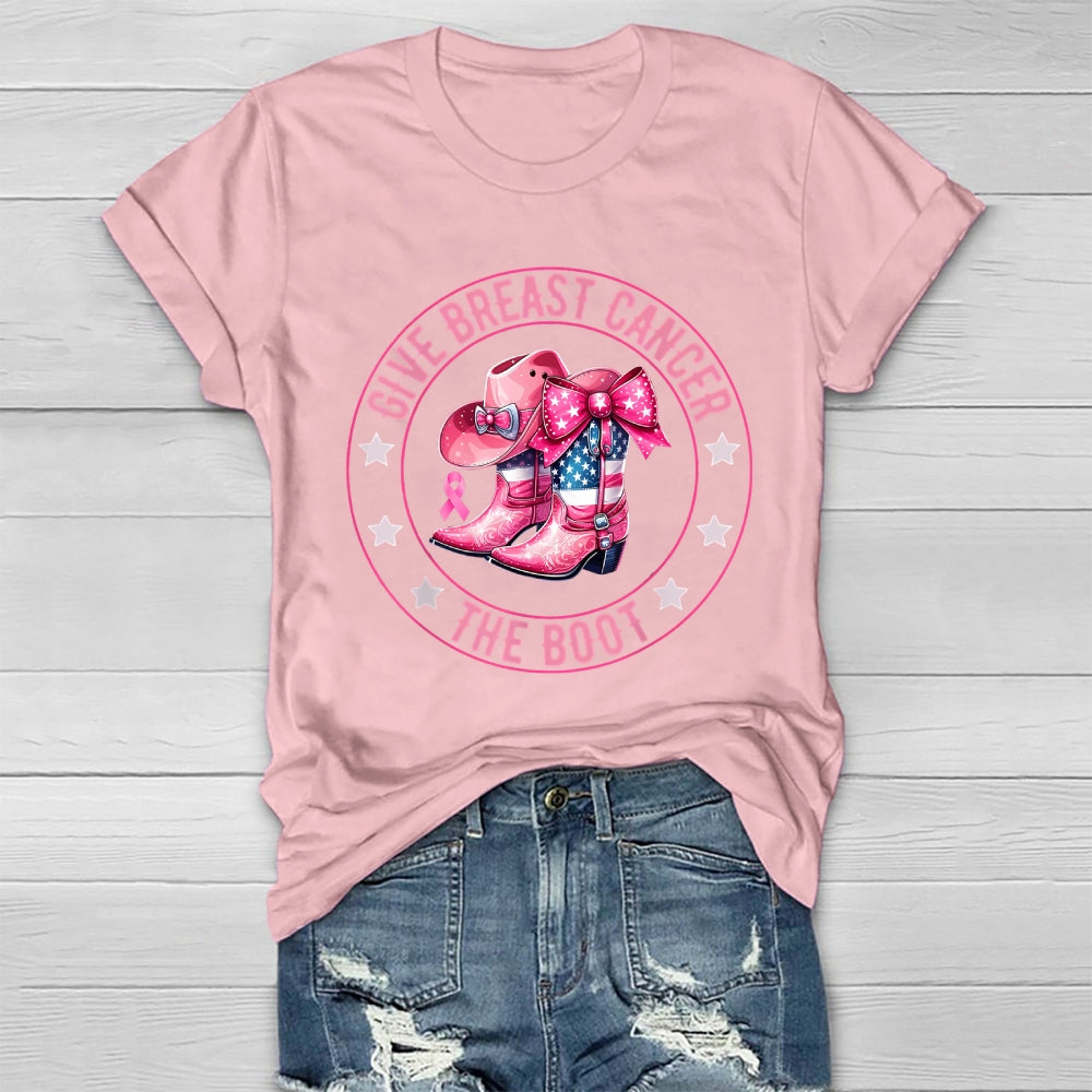 Give Breast Cancer The Boot Healthwear T-shirt