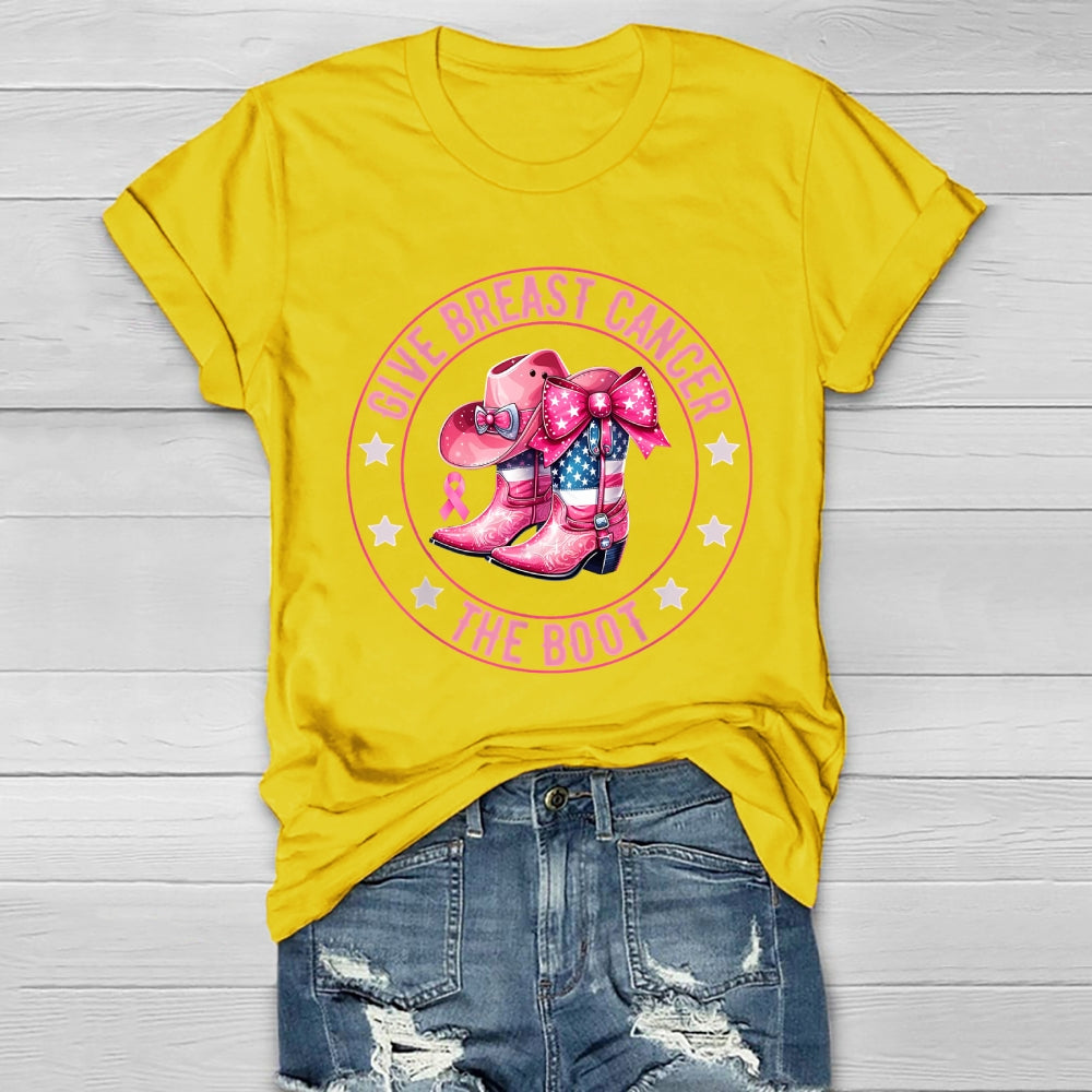 Give Breast Cancer The Boot Healthwear T-shirt