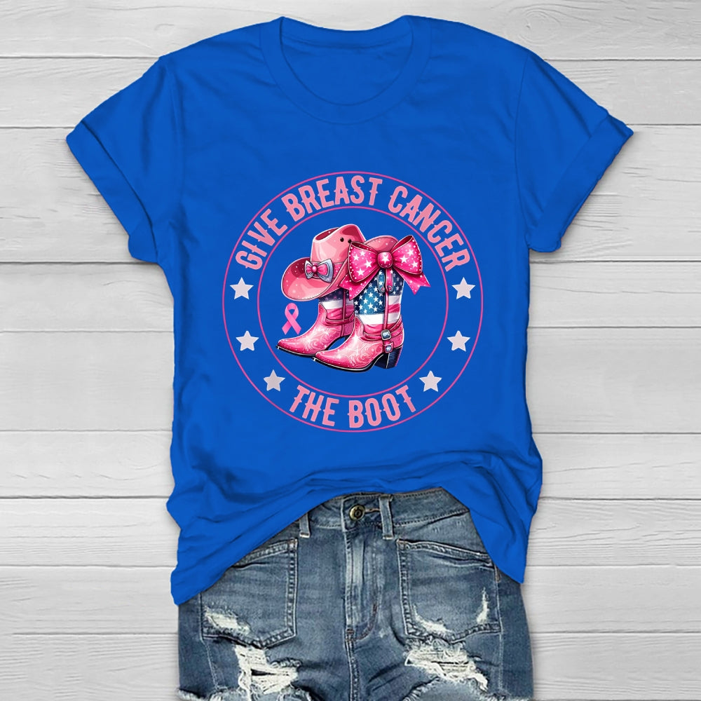 Give Breast Cancer The Boot Healthwear T-shirt
