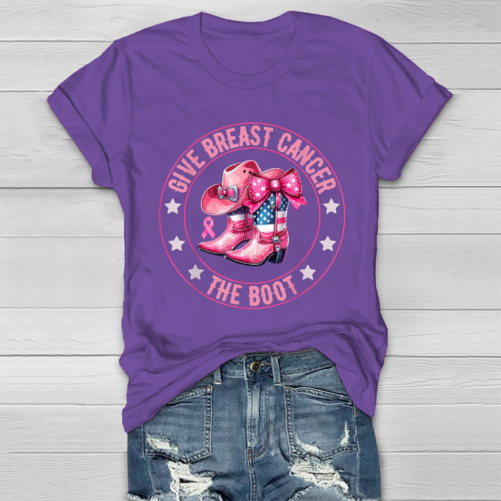 Give Breast Cancer The Boot Healthwear T-shirt