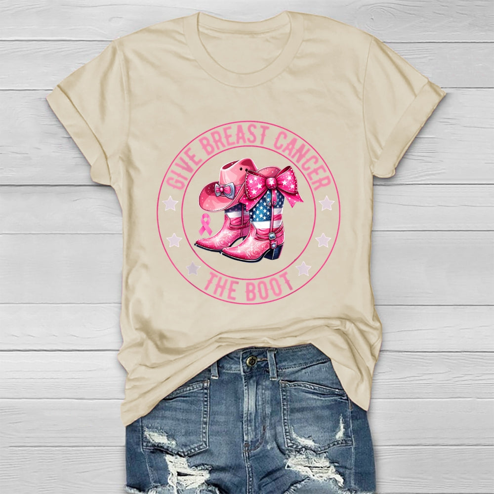 Give Breast Cancer The Boot Healthwear T-shirt