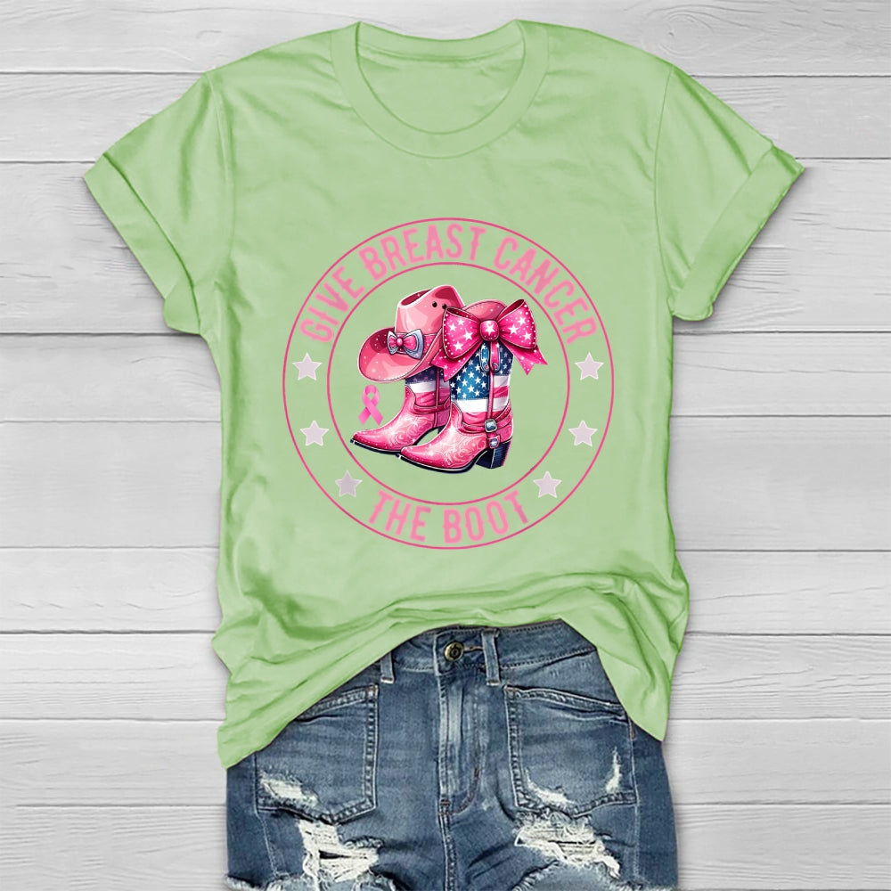 Give Breast Cancer The Boot Healthwear T-shirt