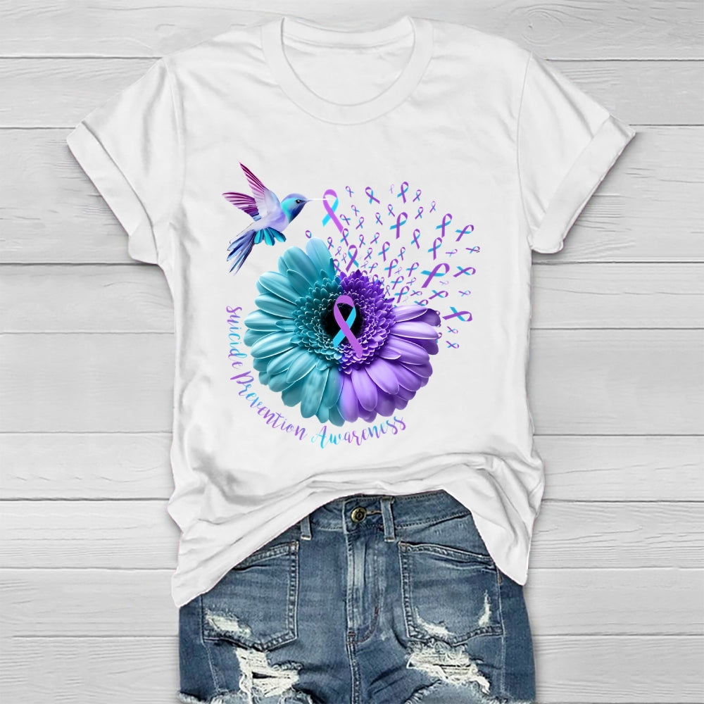 Suicide Prevention Awareness Sunflower Healthwear T-shirt