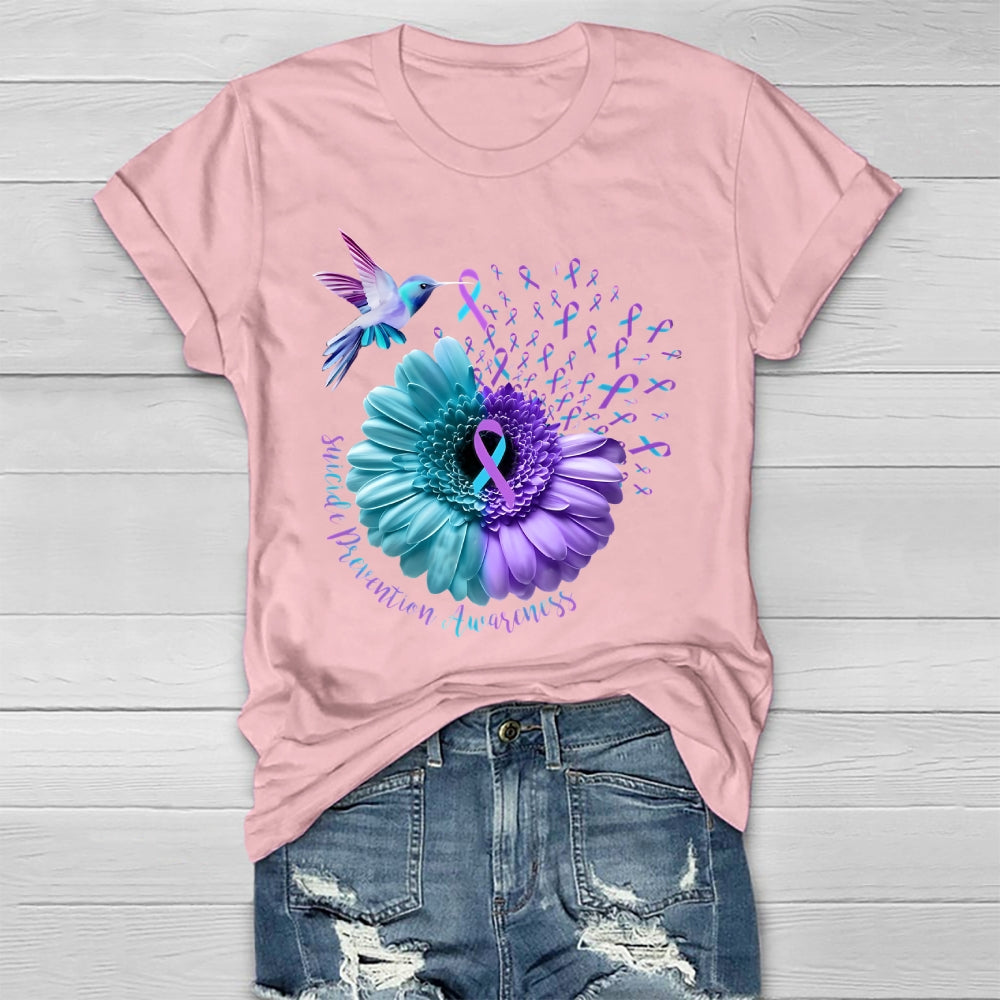 Suicide Prevention Awareness Sunflower Healthwear T-shirt