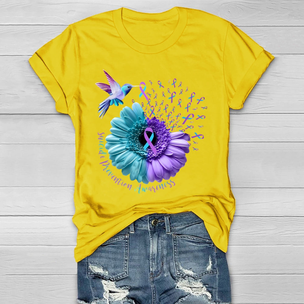 Suicide Prevention Awareness Sunflower Healthwear T-shirt