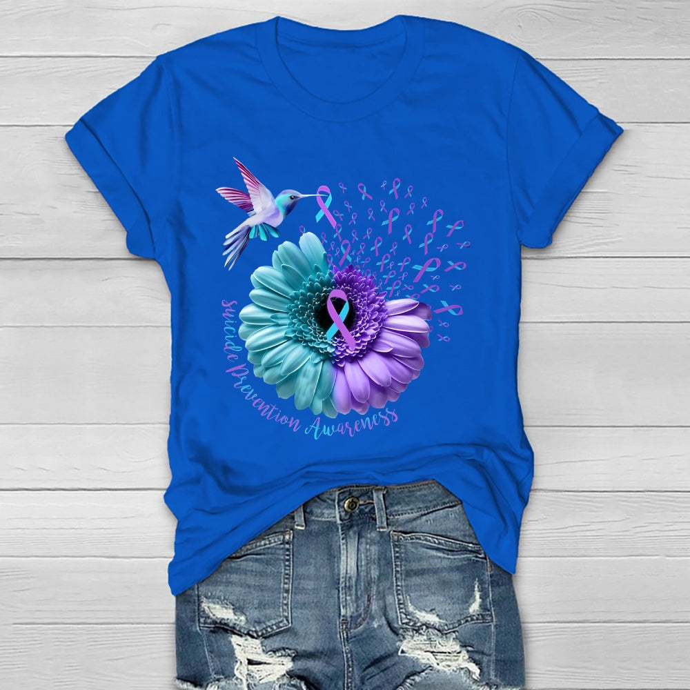 Suicide Prevention Awareness Sunflower Healthwear T-shirt