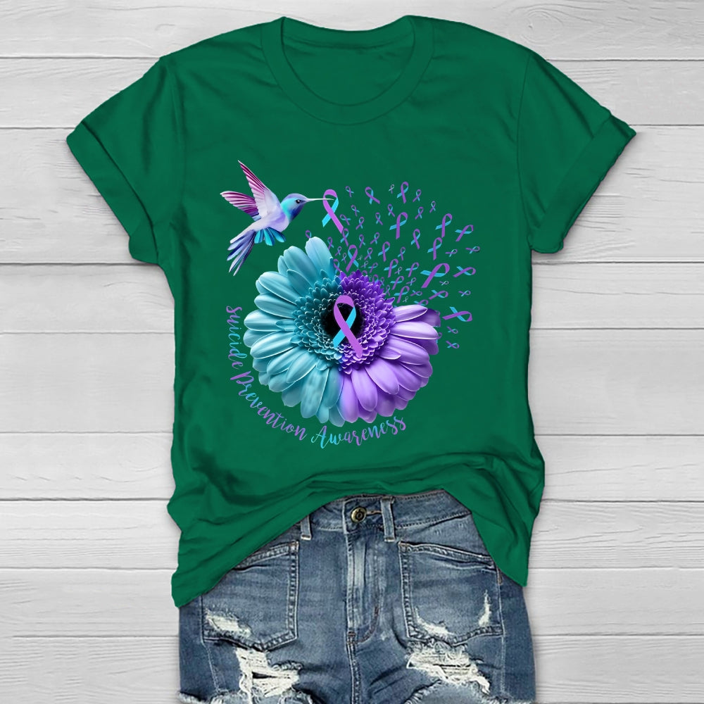 Suicide Prevention Awareness Sunflower Healthwear T-shirt