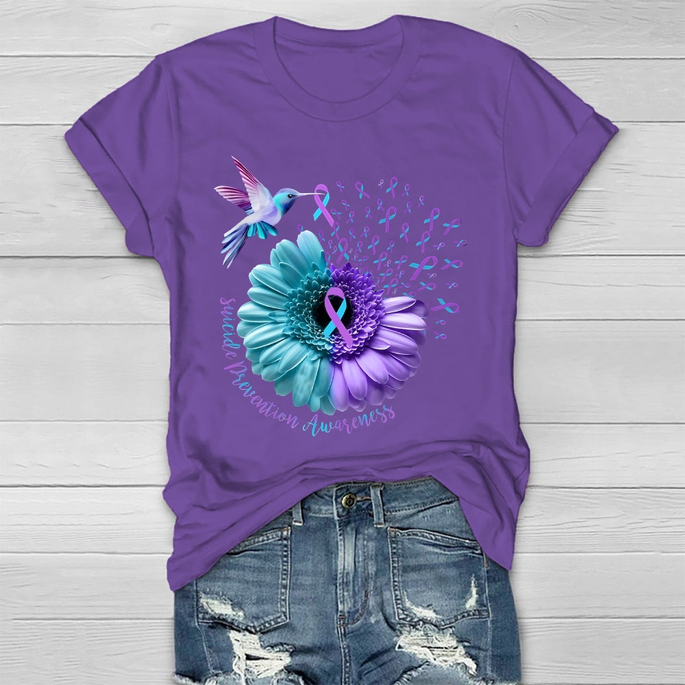 Suicide Prevention Awareness Sunflower Healthwear T-shirt