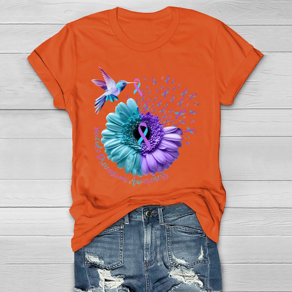 Suicide Prevention Awareness Sunflower Healthwear T-shirt