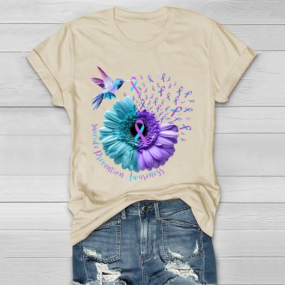 Suicide Prevention Awareness Sunflower Healthwear T-shirt