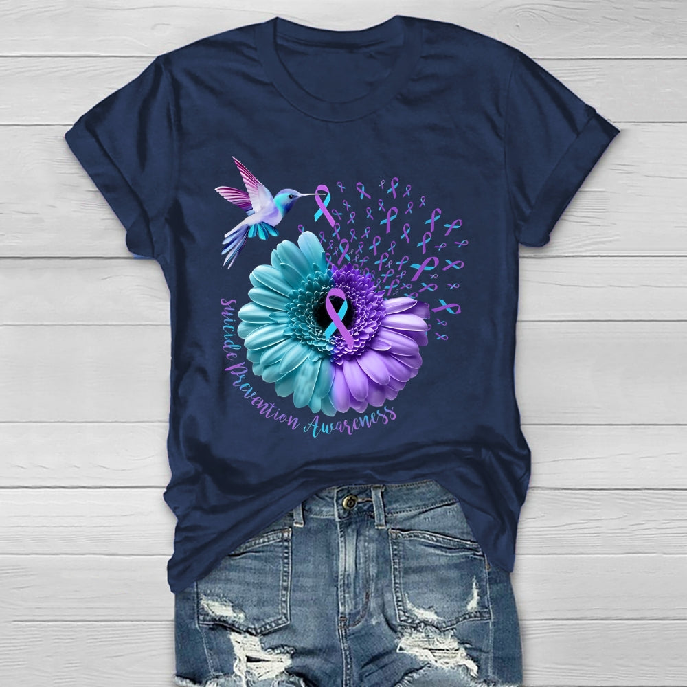 Suicide Prevention Awareness Sunflower Healthwear T-shirt