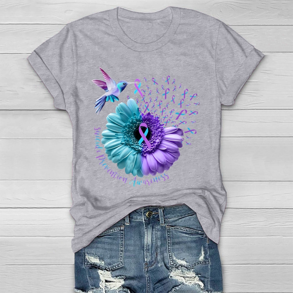 Suicide Prevention Awareness Sunflower Healthwear T-shirt