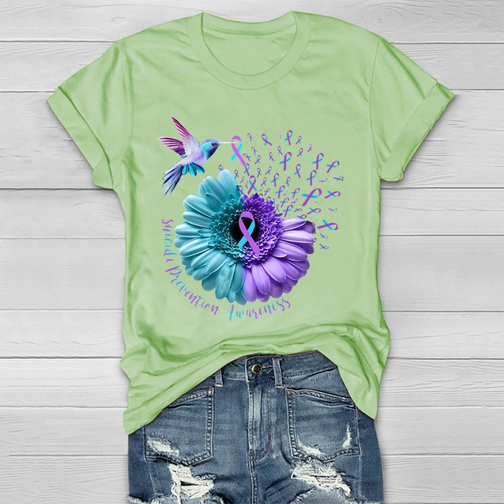 Suicide Prevention Awareness Sunflower Healthwear T-shirt