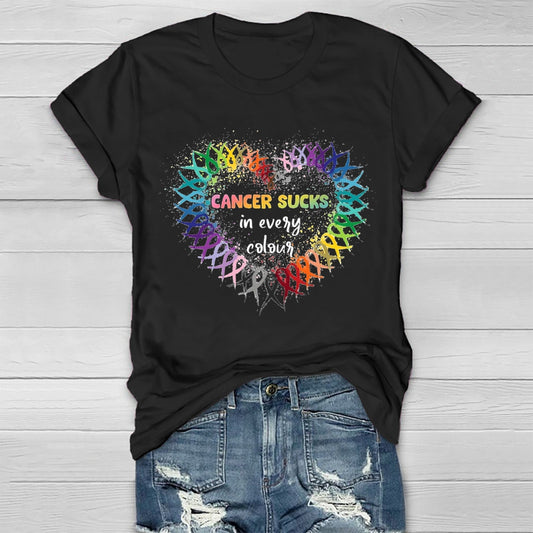 Cancer Sucks In Every Color Healthwear T-shirt