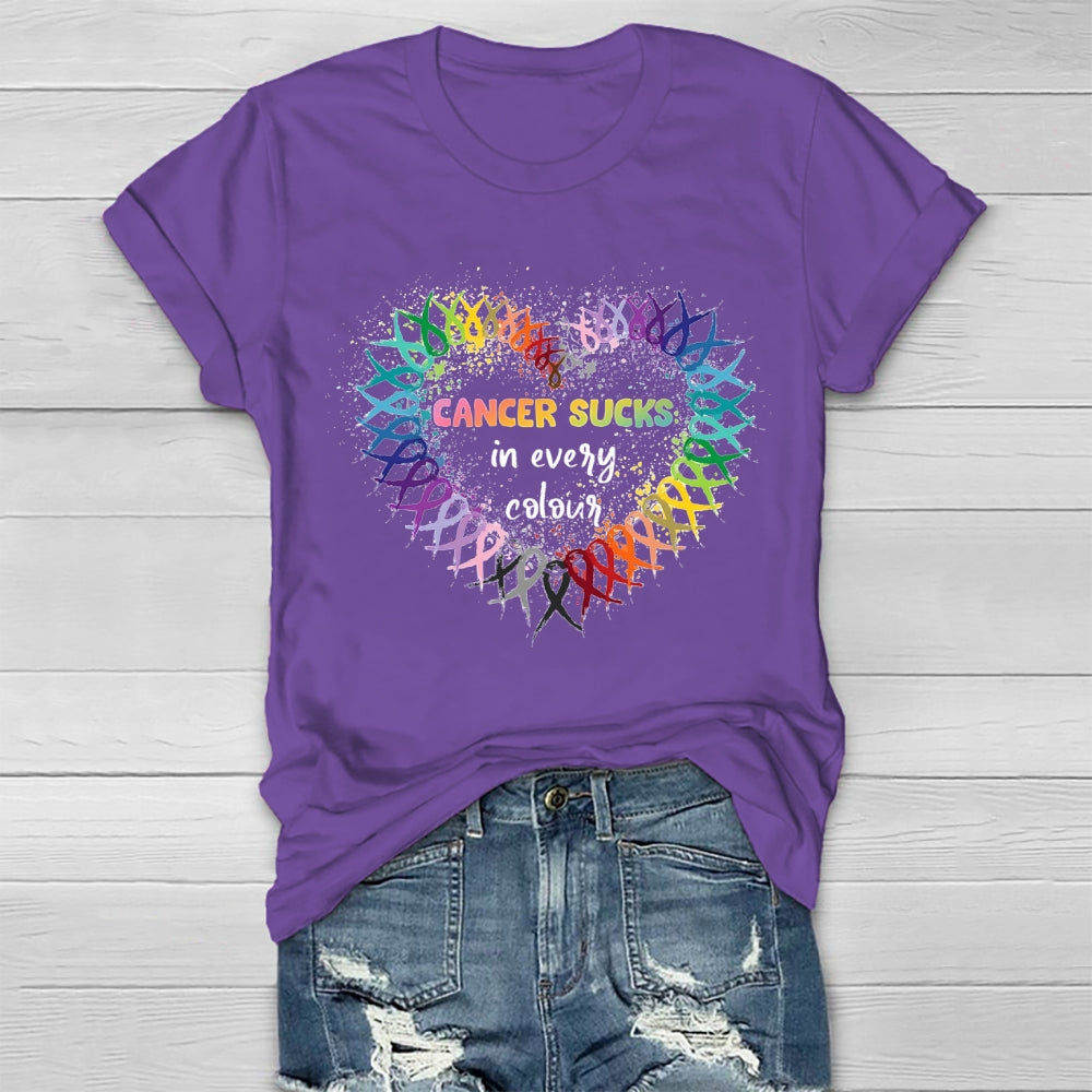 Cancer Sucks In Every Color Healthwear T-shirt