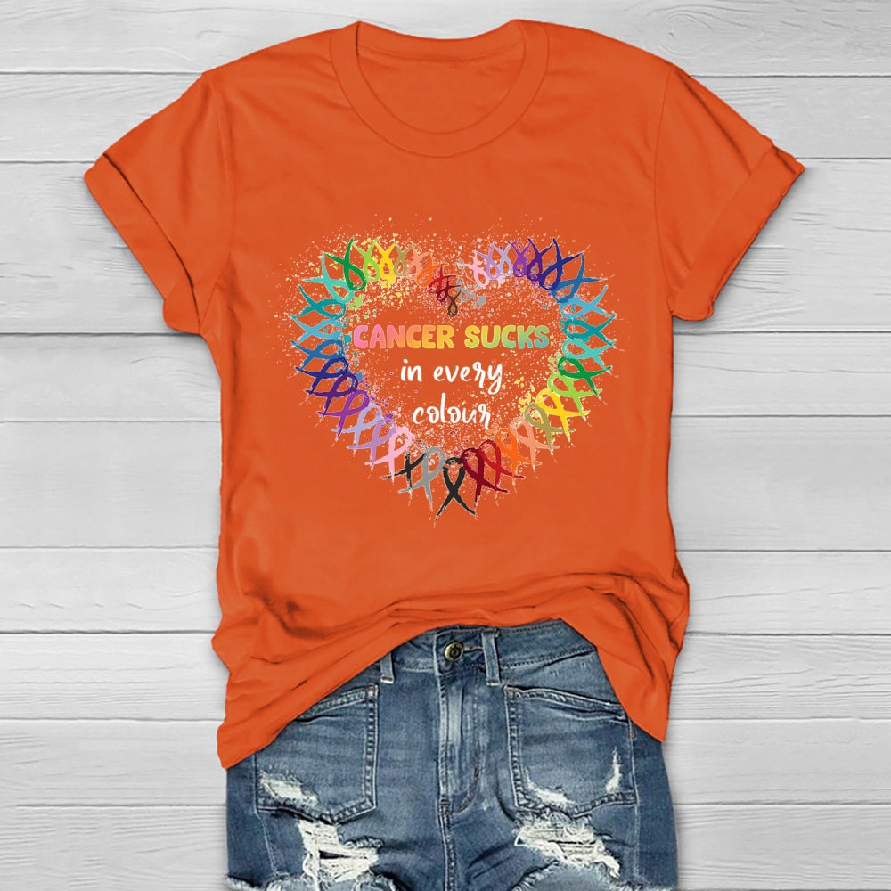 Cancer Sucks In Every Color Healthwear T-shirt