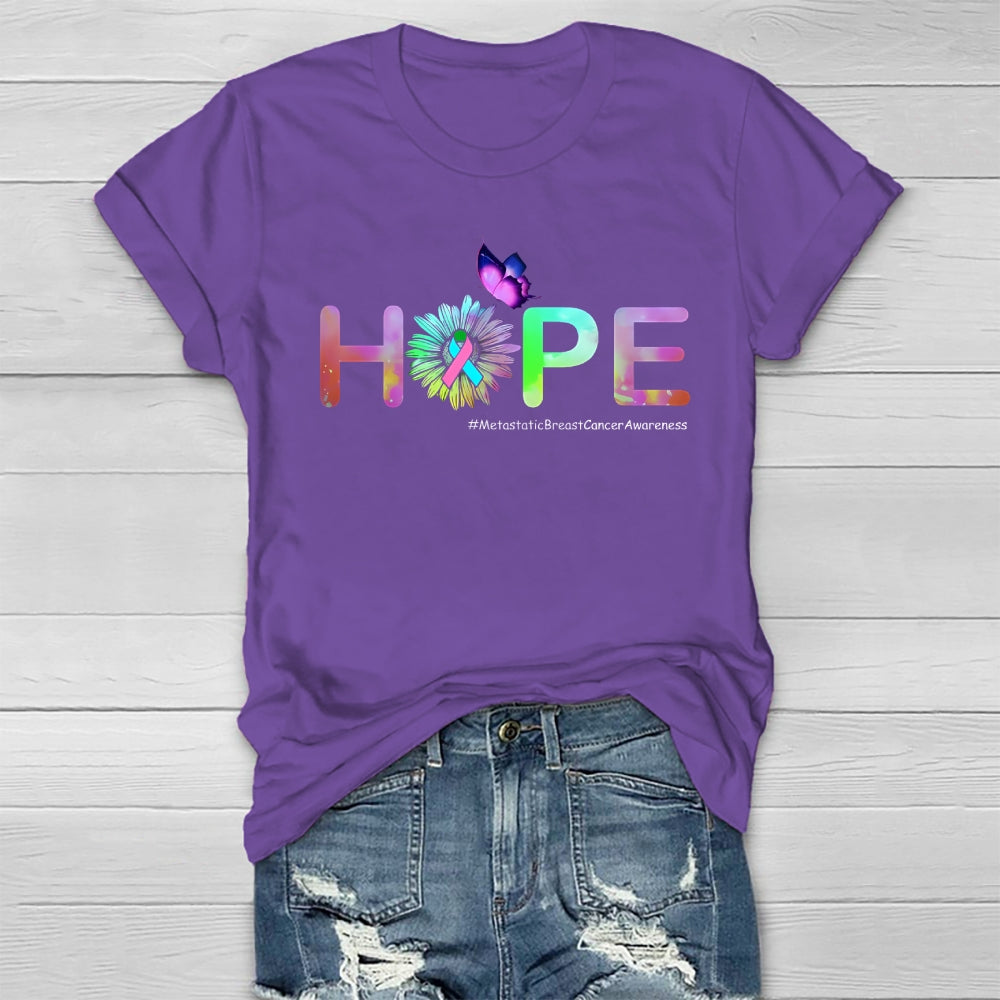 HOPE Butterfly Metastatic Breast Cancer Awareness  Healthwear T-shirt