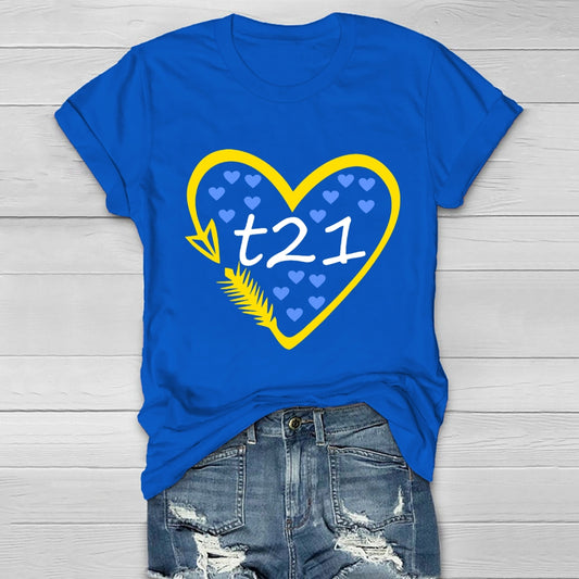 T21 Crew Shirt Down Syndrome Awareness  Healthwear T-shirt