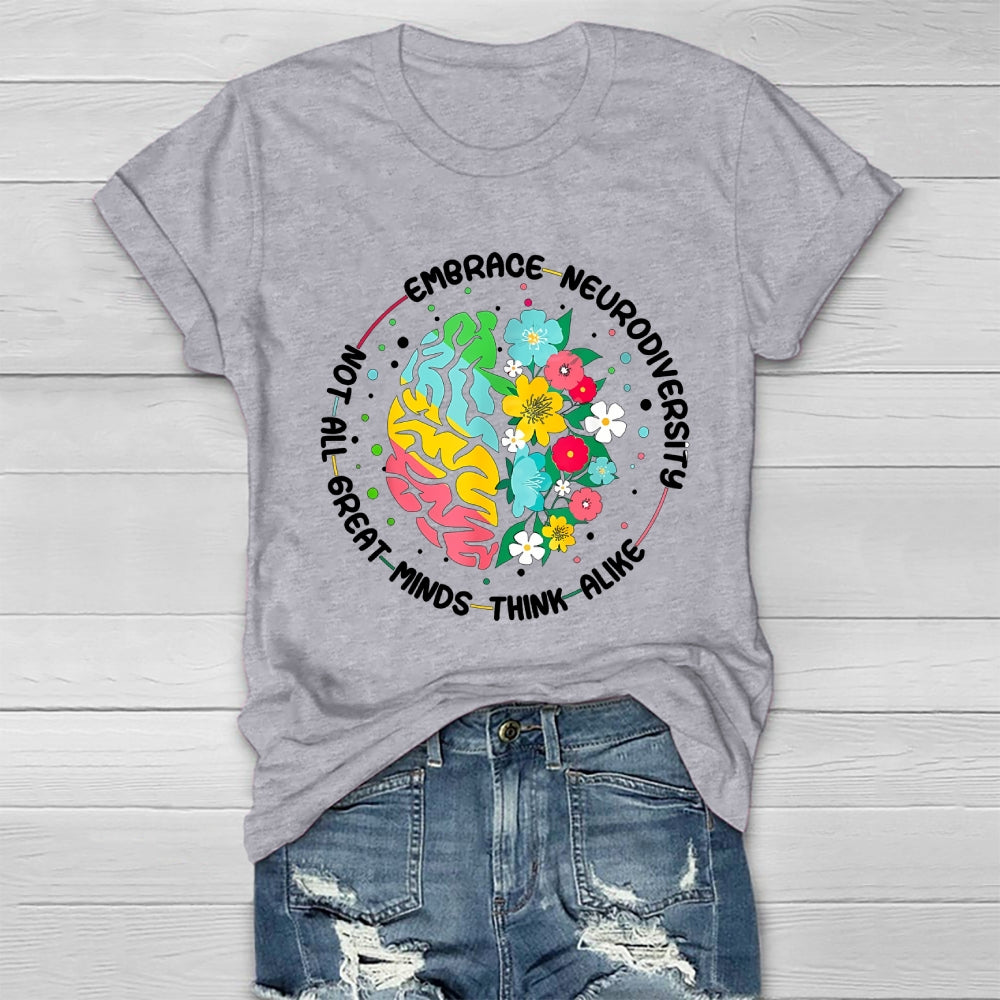 Embrace Neurodiversity Brain  Healthwear T-shirt