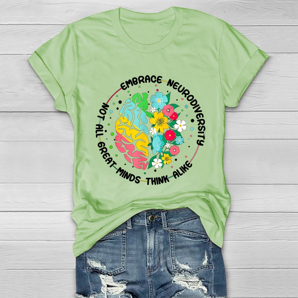 Embrace Neurodiversity Brain  Healthwear T-shirt